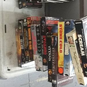 Tons of videotapes, some still in the cellophane!